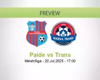 Paide Trans betting prediction (20 July 2025)