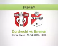 Dordrecht Emmen betting prediction (13 February 2026)