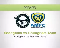Seongnam Chungnam Asan betting prediction (20 September 2025)