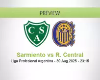 Sarmiento R. Central betting prediction (31 August 2025)