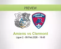 Amiens Clermont betting prediction (09 February 2026)