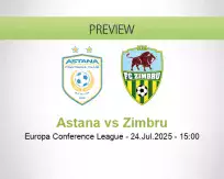 Astana Zimbru betting prediction (24 July 2025)