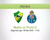 Mafra Porto II betting prediction (09 March 2025)