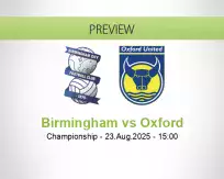 Birmingham Oxford betting prediction (23 August 2025)