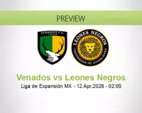 Venados Leones Negros betting prediction (12 April 2026)