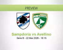 Sampdoria Avellino betting prediction (22 March 2026)