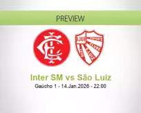 Inter SM São Luiz betting prediction (14 January 2026)