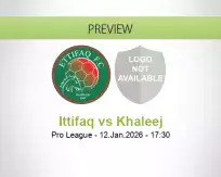 Ittifaq Khaleej betting prediction (12 January 2026)