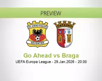 Go Ahead Braga betting prediction (29 January 2026)