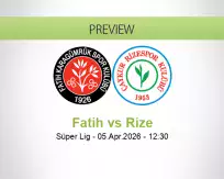 Fatih Rize betting prediction (05 April 2026)