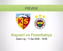 Kayseri Fenerbahçe betting prediction (11 April 2026)