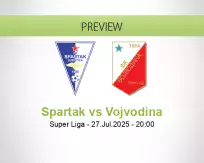 Spartak Vojvodina betting prediction (28 July 2025)