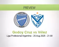 Godoy Cruz Vélez betting prediction (25 August 2025)