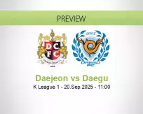 Daejeon Daegu betting prediction (20 September 2025)