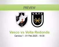 Vasco Volta Redonda betting prediction (01 February 2025)