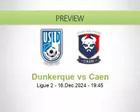 Dunkerque Caen betting prediction (16 December 2024)