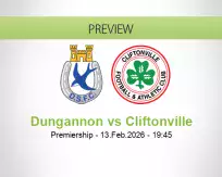 Dungannon Cliftonville betting prediction (13 February 2026)