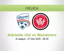 Adelaide Utd Wanderers betting prediction (27 December 2025)