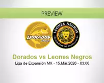 Dorados Leones Negros betting prediction (14 March 2026)