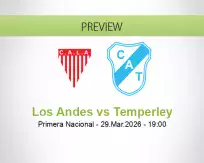 Los Andes Temperley betting prediction (29 March 2026)