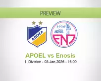 APOEL Enosis betting prediction (03 January 2026)