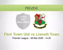 Flint Town Utd Llanelli Town betting prediction (28 March 2026)