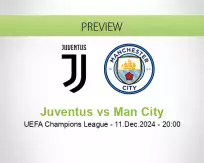 Juventus Man City betting prediction (11 December 2024)