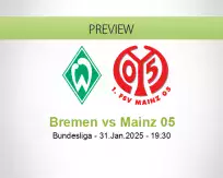 Bremen Mainz 05 betting prediction (31 January 2025)