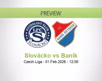 Slovácko Baník betting prediction (01 February 2026)