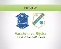 Varaždin Rijeka betting prediction (22 April 2026)