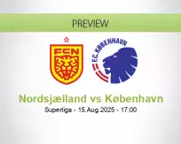 Nordsjælland København betting prediction (15 August 2025)