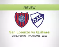 San Lorenzo vs Quilmes