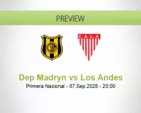 Dep Madryn Los Andes betting prediction (07 September 2025)