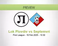 Lok Plovdiv Septemvri betting prediction (16 February 2025)