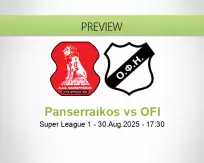 Panserraikos OFI betting prediction (30 August 2025)