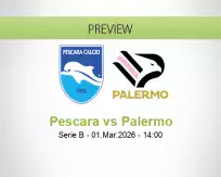 Pescara Palermo betting prediction (01 March 2026)
