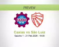 Caxias São Luiz betting prediction (21 February 2026)