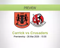 Carrick Crusaders betting prediction (28 March 2026)