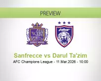 Sanfrecce vs Darul Ta'zim