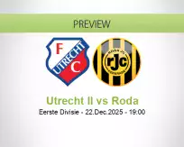 Utrecht II Roda betting prediction (22 December 2025)