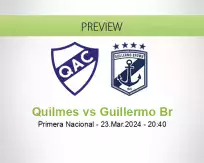 Quilmes Guillermo Br betting prediction (23 March 2024)
