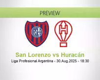 San Lorenzo Huracán betting prediction (30 August 2025)