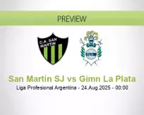 San Martín SJ Gimn La Plata betting prediction (23 August 2025)