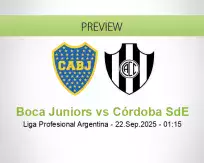 Boca Juniors Córdoba SdE betting prediction (22 September 2025)