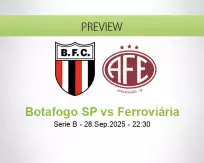 Botafogo SP Ferroviária betting prediction (28 September 2025)