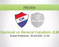 Nacional General Caballero JLM betting prediction (25 October 2024)