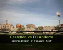 Castellón FC Andorra betting prediction (01 February 2026)