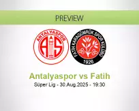Antalyaspor Fatih betting prediction (31 August 2025)