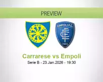 Carrarese Empoli betting prediction (23 January 2026)