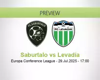 Saburtalo Levadia betting prediction (29 July 2025)